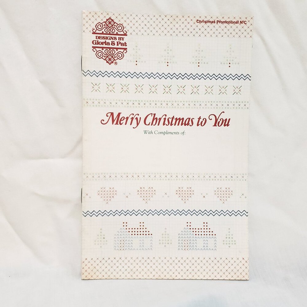 Merry Christmas to You Cross Stitch Leaflet Gloria & Pat 1986 Ornaments Sampler